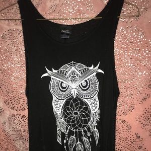Owl dream catcher tank top